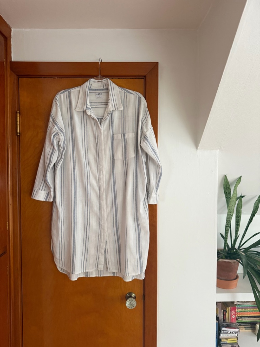 esby cotton tunic button down